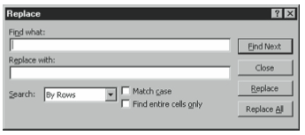 Figure 2-20. The Replace dialog box.