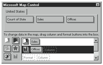 Figure 3-29. The Microsoft Map Control box after selecting two formats.
