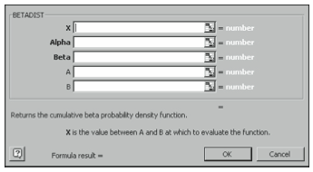 Function dialog