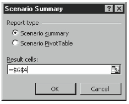 Figure 6-11. The Scenario Summary dialog box.