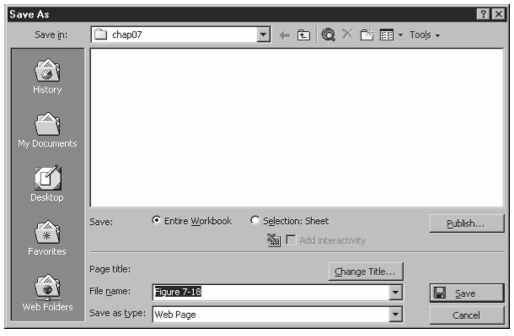 Figure 7-18. The Save As dialog box.