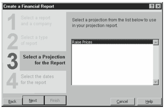 Figure 9-17. The third Create A Financial Report dialog box.