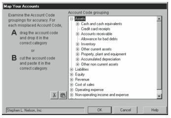 Figure 9-25. The Map Your Accounts dialog box.