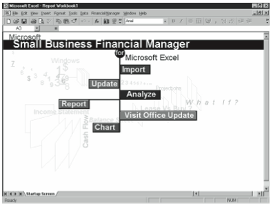 Figure 9-3. The Small Business Financial Manager Startup screen.