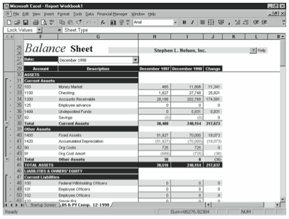 Figure 9-5. An example financial report created by the first Report Wizard.
